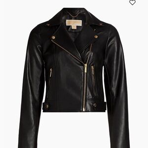 Michael Kors Leather Biker Jacket
